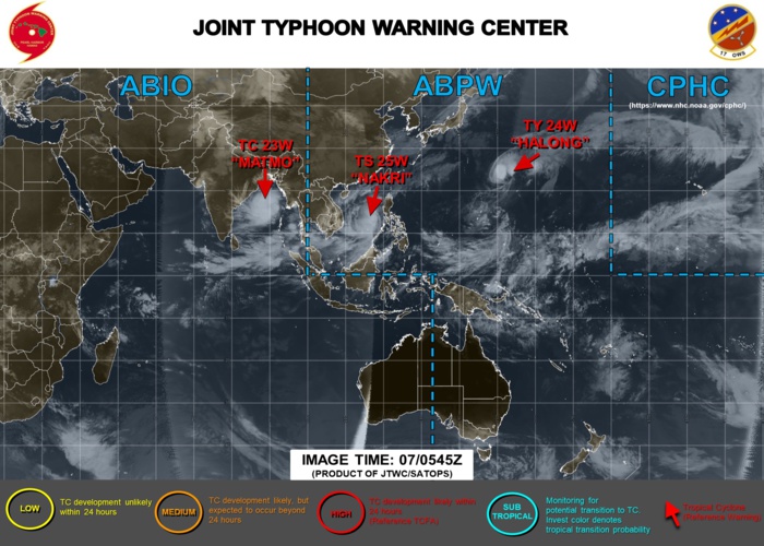 Halong(24W), Nakri(25W) and Matmo(23W) updates.