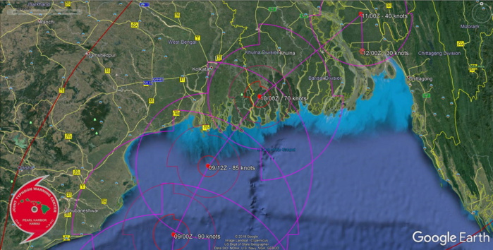FORECAST LANDFALL AFTER 36H