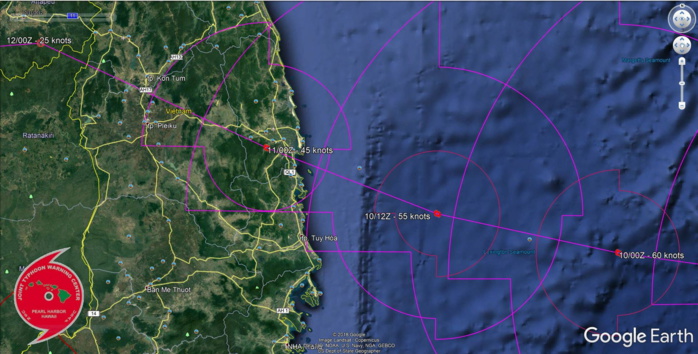 FORECAST LANDFALL SHORTLY BEFORE 48H
