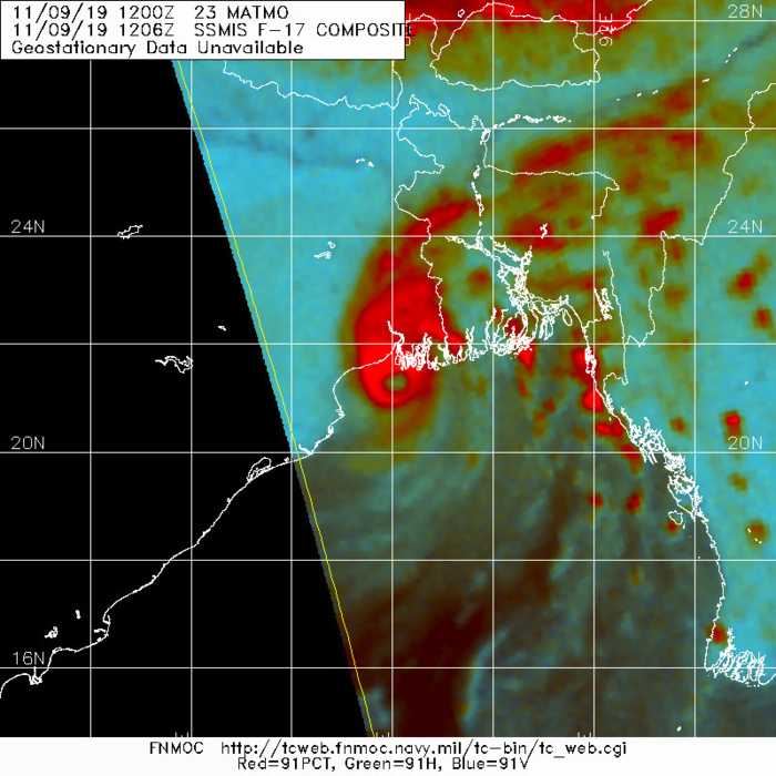 TC Matmo/Bulbul landfall approx 100km south of Kolkata as a dangerous Cat 2