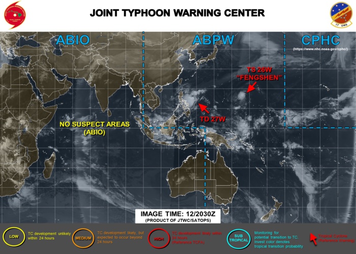 TS Fengshen(26W) and TD 27W East of the Philippines: updates at 13/02UTC TS Fengshen(26W) and TD 27W East of the Philippines: updates at 13/02UTC