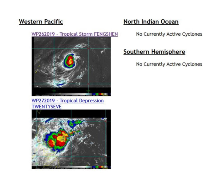 TS Fengshen(26W) and TD 27W East of the Philippines: updates at 13/02UTC