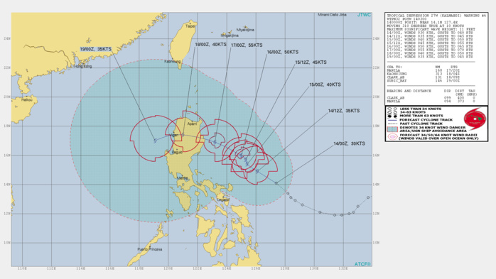 TD 27W: FORECAST TO BE CLOSE TO EAST LUZON IN 72H AS A 55KTS CYCLONE TD 27W: FORECAST TO BE CLOSE TO EAST LUZON IN 72H AS A 55KTS CYCLONE