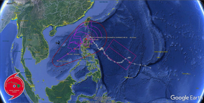 Typhoon Kalmaegi: forecast landfall near Aparri within 12h. Invest 93W: Trop Cyclone Formation Alert
