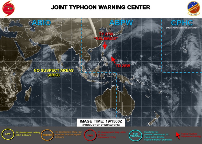 Typhoon Kalmaegi and TD 28W: updates at 19/15UTC Typhoon Kalmaegi and TD 28W: updates at 19/15UTC