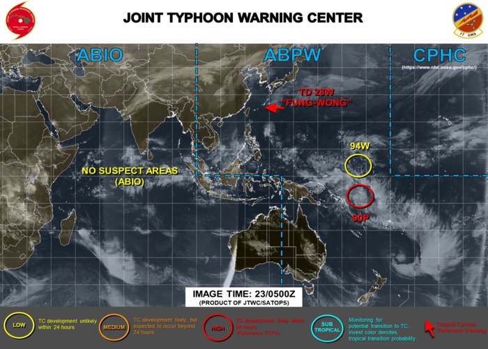 Invest 90P: Tropical Cyclone Formation Alert. Invest 94W, ex Fung-Wong(28W): updates Invest 90P: Tropical Cyclone Formation Alert. Invest 94W, ex Fung-Wong(28W): updates