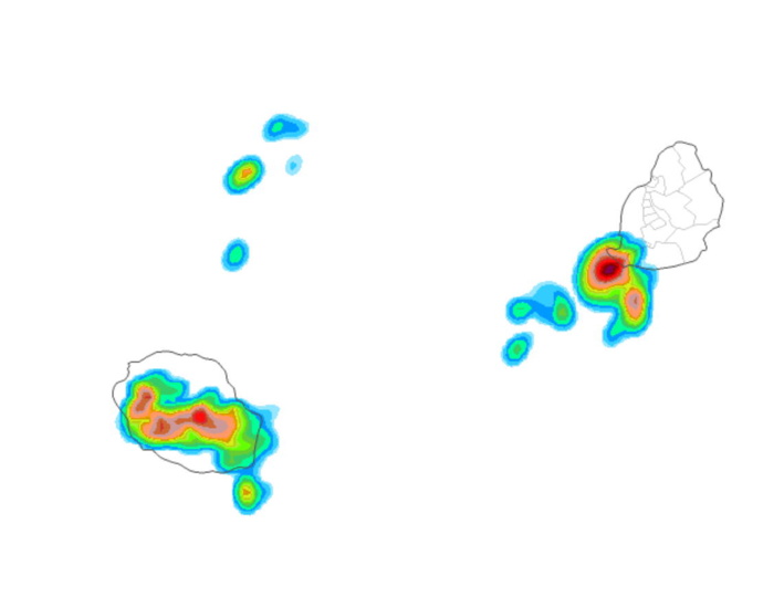 Simulation du modèle Arome pour cet après-midi. MCIEL. METEO FRANCE
