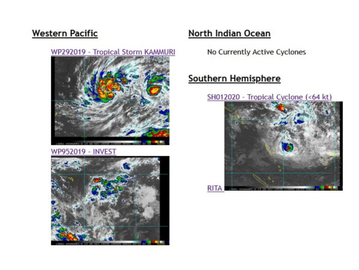 TS Kammuri(29W), TC Rita(01P) and Invest 95W: updates at 26/09UTC