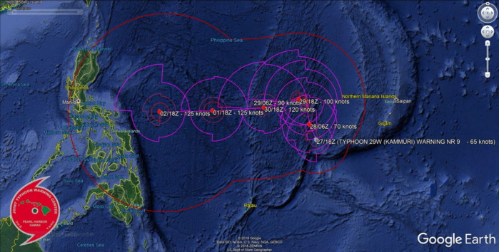 Kammuri now a Typhoon should be intensifying next 4 days, approaching the Philippines
