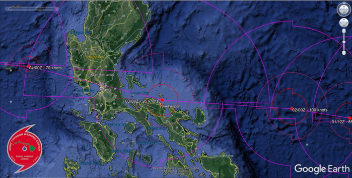 Typhoon Kammuri likely to intensify significantly next 2 days, approaching the Philippines