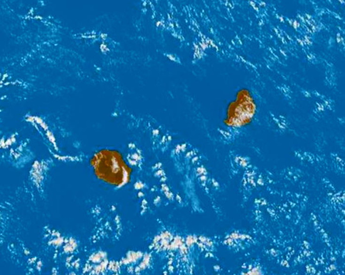 Les Iles Soeurs vues par Météosat8 ce matin à 8h45.