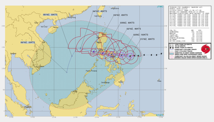 FORECAST TO REACH 100KTS(CAT 3) WITHIN 12/18H