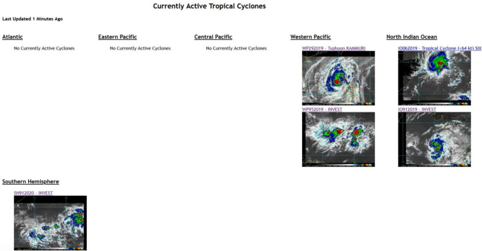 TY Kammrui(29W) , TC 06A, Invest 95W, 91A and 91S: updates at 03/06UTC