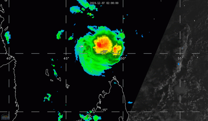 Le cyclone tropical BELNA s'intensifie à 440km de Mayotte, menace directe possible pour Mada lundi
