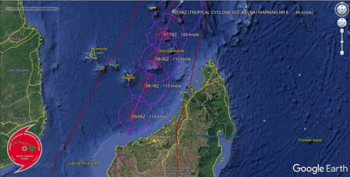 TC 02S(BELNA) cat 2 and intensifying. 03S(AMBALI), Invest 92B and 93P: updates 07/09UTC