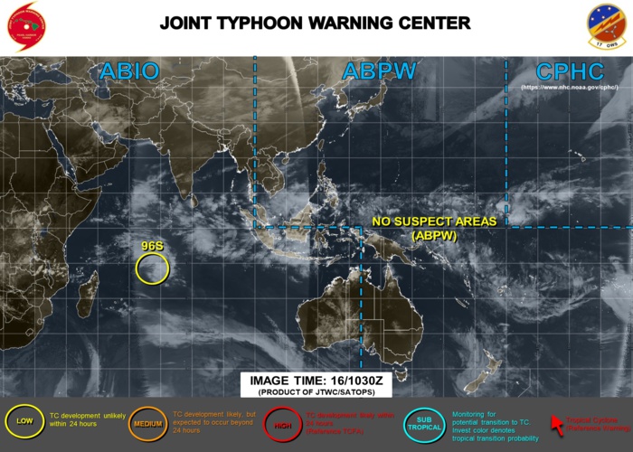 Invest 96S: models show little development next 96h