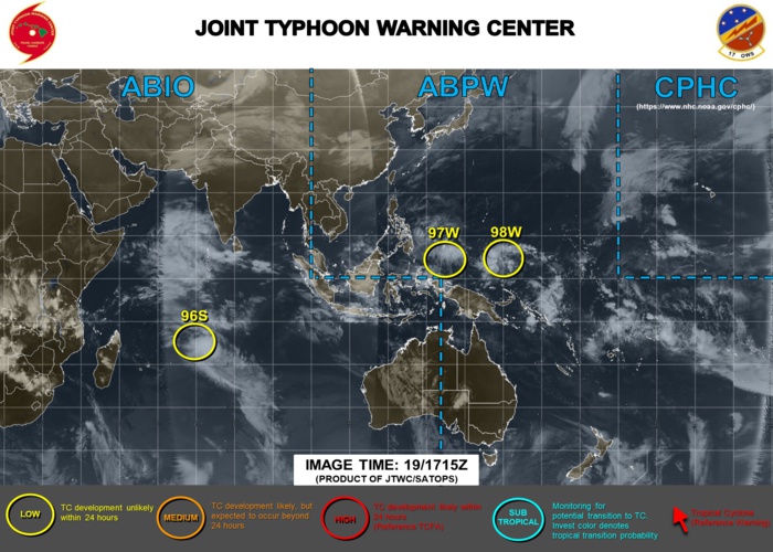 INVEST 96S: poorly organized. Downgraded to low