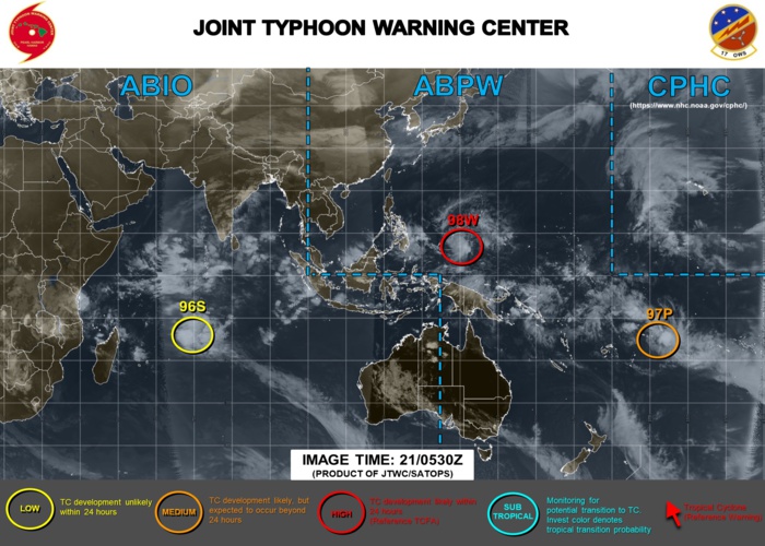 Invest 98W Tropical Cyclone Formation Alert