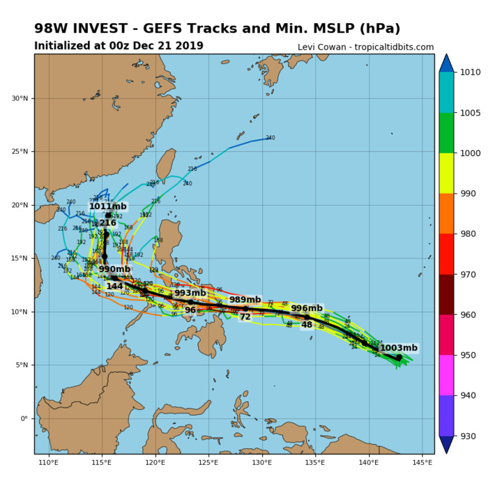 Invest 98W Tropical Cyclone Formation Alert