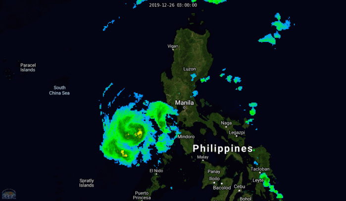 Philippines: Phanfone moving away and weakening. Fiji: 04P approaching and strengthening