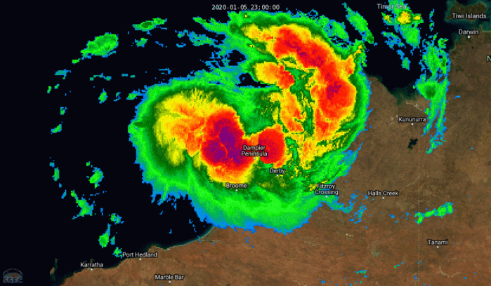 TC 06S named Blake, slowly intensifying and approaching Pardoo/WA 