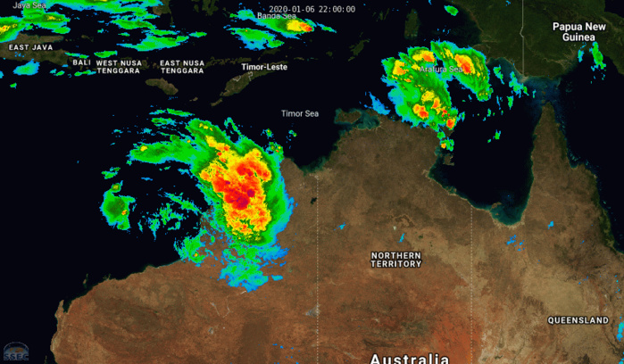 TC 06S(BLAKE) tracking close to the coastline of WA with welcome rainfall 