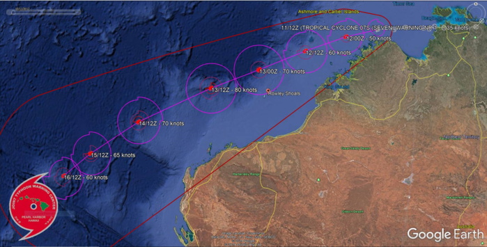 South Indian: 92S now TC 07S, intensifying next 48h over open seas South Indian: 92S now TC 07S, intensifying next 48h over open seas