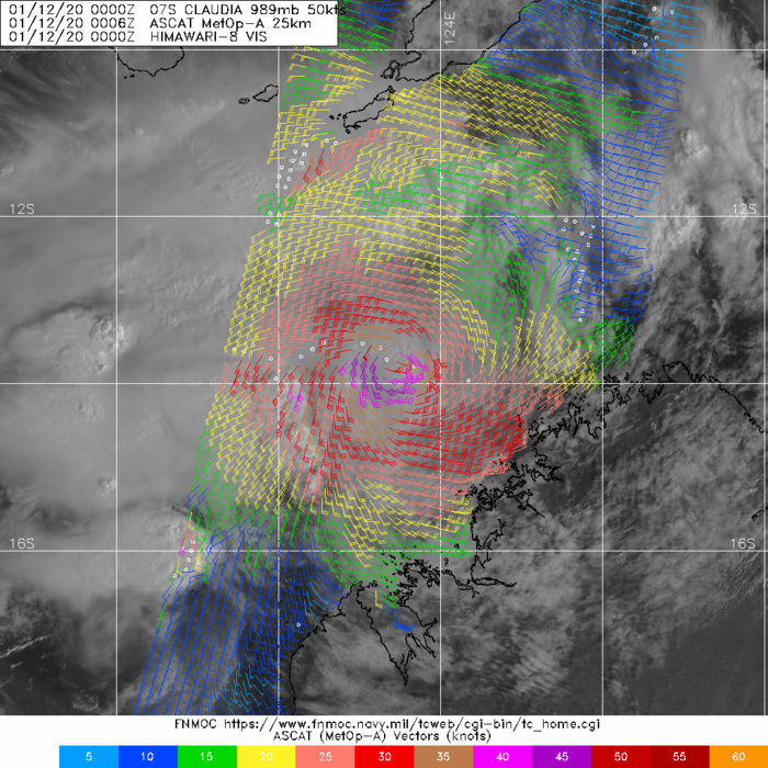 Intensifying TC 07S(CLAUDIA) forecast to reach category 2 US in 36h 
