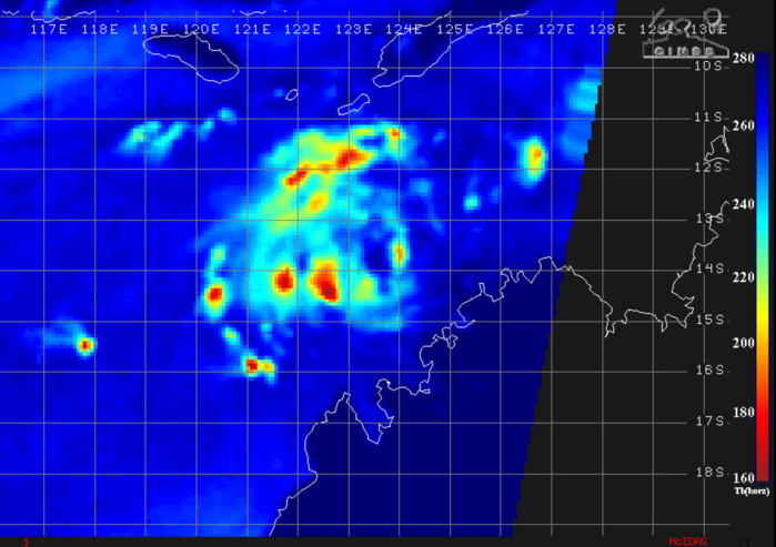 Intensifying TC 07S(CLAUDIA) forecast to reach category 2 US in 36h Intensifying TC 07S(CLAUDIA) forecast to reach category 2 US in 36h