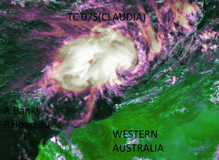South Indian: 07S(CLAUDIA) forecast to reach Typhoon intensity within 12hours South Indian: 07S(CLAUDIA) forecast to reach Typhoon intensity within 12hours