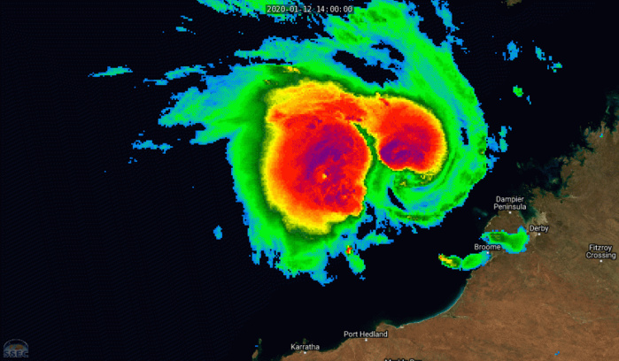 07S(CLAUDIA) has reached Typhoon intensity, still intensifying over open waters