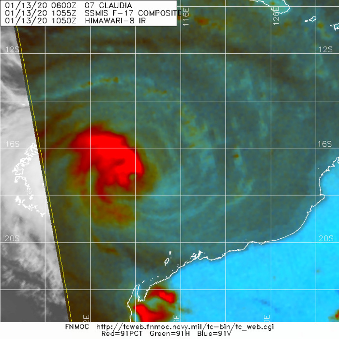 07S(CLAUDIA) probably peaking as a borderline cat 1/2 US 07S(CLAUDIA) probably peaking as a borderline cat 1/2 US