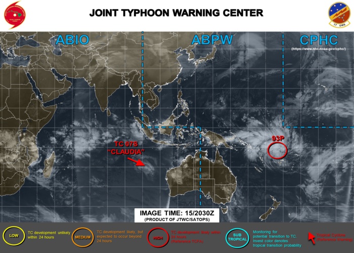 Fiji area: Invest 93P: Tropical Cyclone Formation Alert