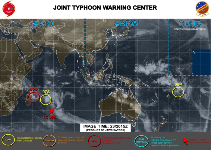South Indian: 95S east of Madagascar: Tropical Cyclone Formation Alert, update at 00UTC South Indian: 95S east of Madagascar: Tropical Cyclone Formation Alert, update at 00UTC