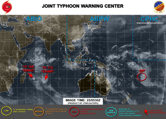 South Indian: TC 10S(DIANE) & TC 11S(ESAMI) updates + Invest 96P update