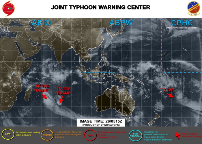 10S(DIANE) & 11S(ESAMI) interaction: separation: 950km. 12P update