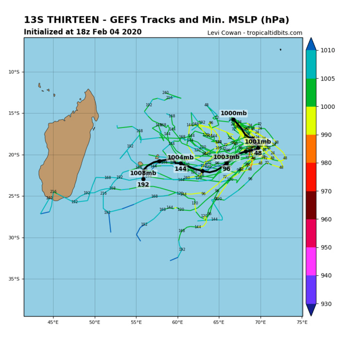 South Indian: TC 13S and 92S update at 05/00UTC