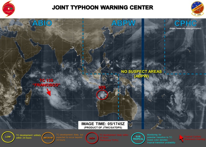 JTWC AT 02/05 18UTC JTWC AT 02/05 18UTC