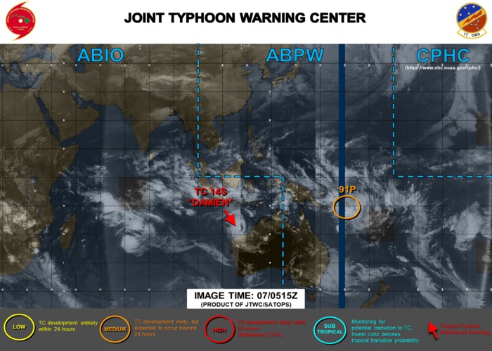 South Pacific: Invest 91P now Medium, expected to intensify significantly next 4 days South Pacific: Invest 91P now Medium, expected to intensify significantly next 4 days