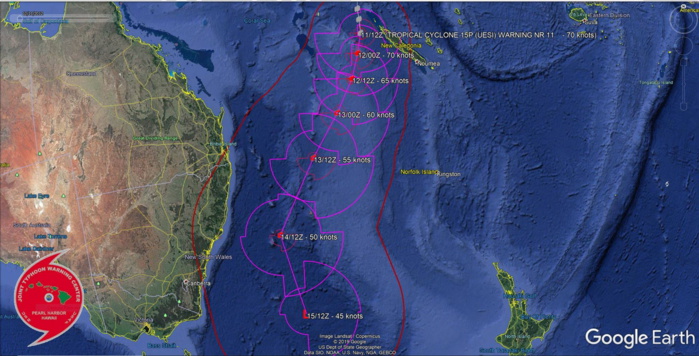 South Pacific: TC 15P(UESI) 70knots cyclone, update at 11/15UTC
