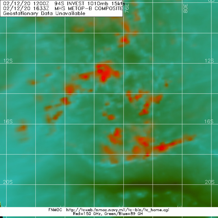 South Indian: Invest 94S, slow-moving next few days before developing while moving SE