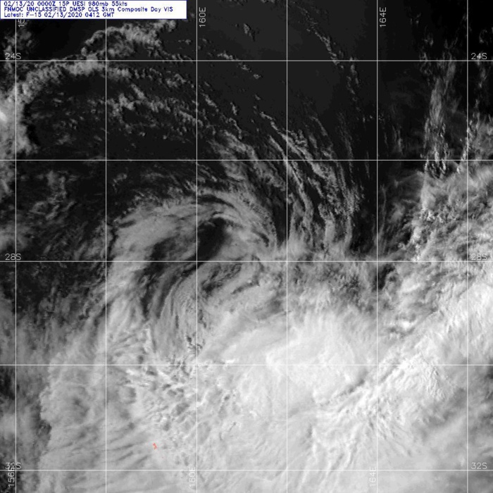 South Pacific: TC 15P(UESI) ,Final Warning, peak intensity was 80knots ( CAT 1US)