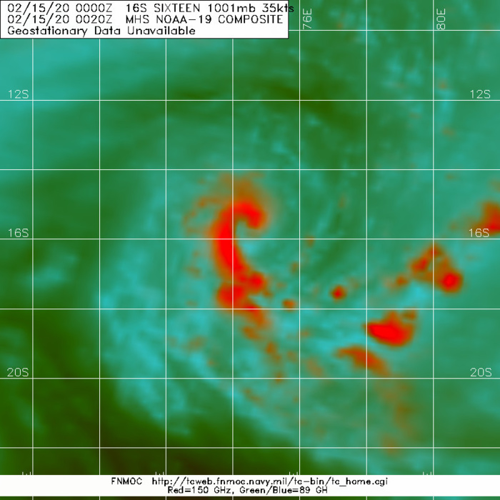 TC 16S(94S) has formed in the middle of the South Indian Ocean. Update at 15/03UTC TC 16S(94S) has formed in the middle of the South Indian Ocean. Update at 15/03UTC