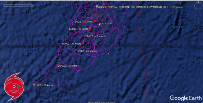 TC 16S(GABEKILE): category 1 US and Invest 93P: updates at 16/06UTC