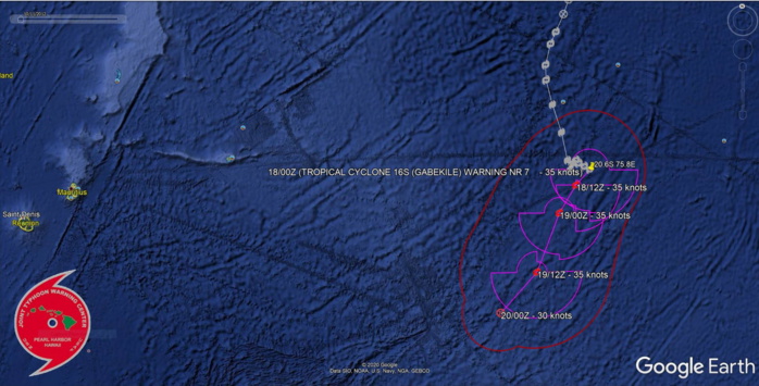 16S(GABEKILE): reduced to a 35knots TC, 93P & 96P updates at 18/06UTC