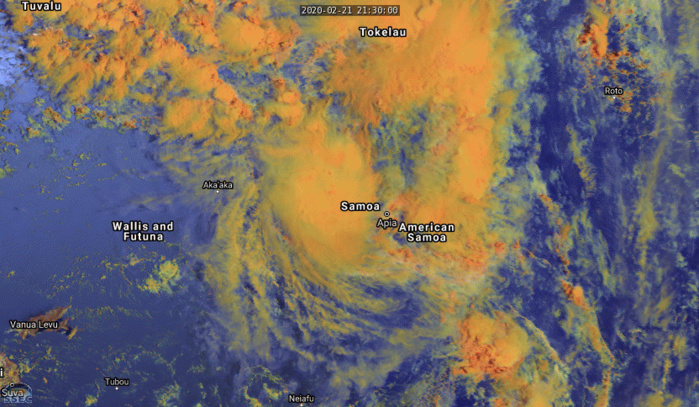 TC 18P(WASI) intensifying. 99P: TCFA. 17P(VICKY), 96P, 90S: updates at 22/03UTC