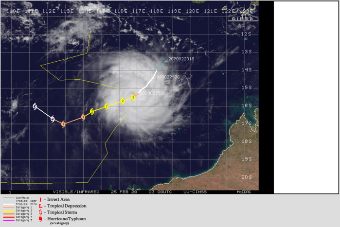 TC 20S(FERDINAND): CAT 2 US and intensifying. 19P(ESTHER): over-land, 25/09UTC update TC 20S(FERDINAND): CAT 2 US and intensifying. 19P(ESTHER): over-land, 25/09UTC update