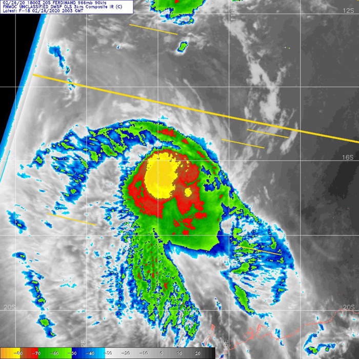 TC 20S(FERDINAND): CAT 2 US but expected to weaken rapidly from now on. 19P: 26/21UTC update