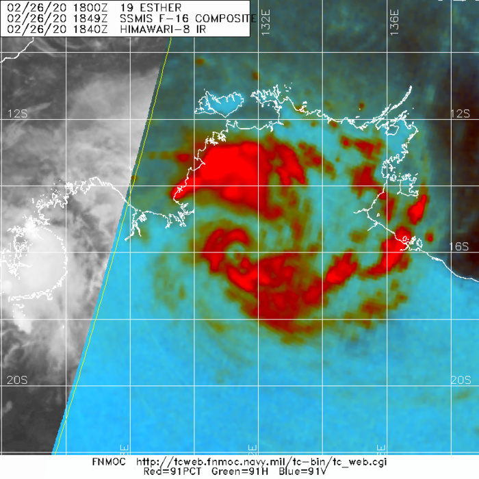 TC 20S(FERDINAND): CAT 2 US but expected to weaken rapidly from now on. 19P: 26/21UTC update TC 20S(FERDINAND): CAT 2 US but expected to weaken rapidly from now on. 19P: 26/21UTC update