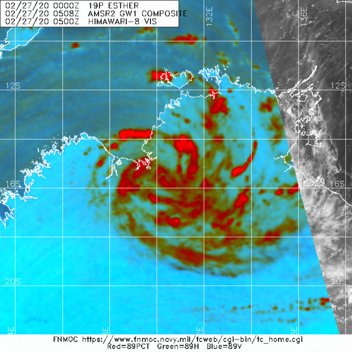 TC 20S(FERDINAND): CAT 1 US weakening rapidly. 19P(ESTHER): Tropical Cyclone Formation Alert
